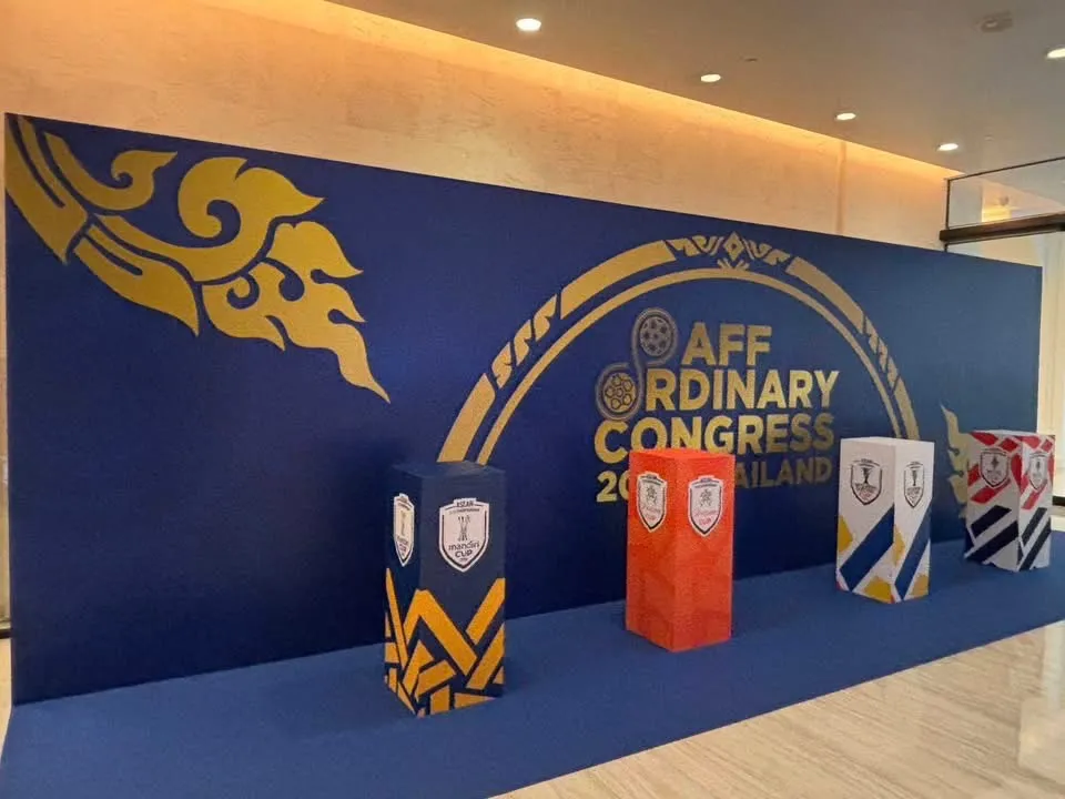 แท่นโพเดียมตราสัญลักษณ์ทีมชาติ งาน AFF Ordinary Congress 2025