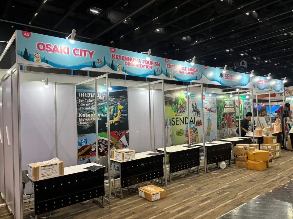 บูธประชาสัมพันธ์การท่องเที่ยว Osaki City, Kesennuma และ Sendai งาน Tohoku Japan 2025